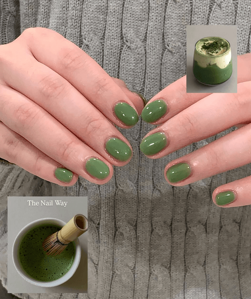 Мохово-зеленые ногти