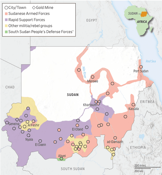 война в Судане, боевые действия в Судане