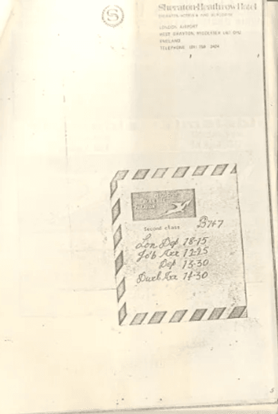 Листок з назвою готелю