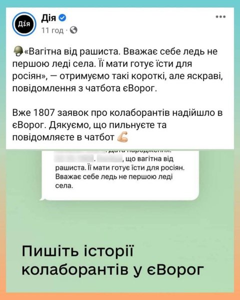 Дія, приложение Дія, чат-бот Дія, єВорог