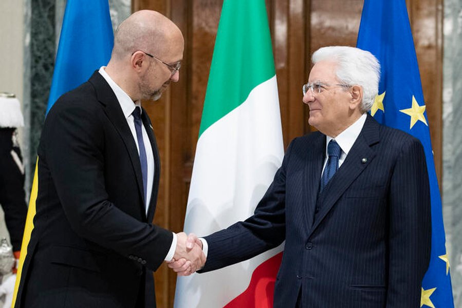 денис шмыгаль, президент италии, членство украины в ес, италия поддерживает украину в ес, президент италии на встрече с шмыгалем, италия поддержала членство украины в евросозе, будущее украины в ЕС