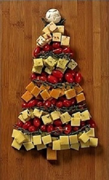 Съедобная новогодняя елка, Новогодняя елка из продуктов, новогодняя подача блюд