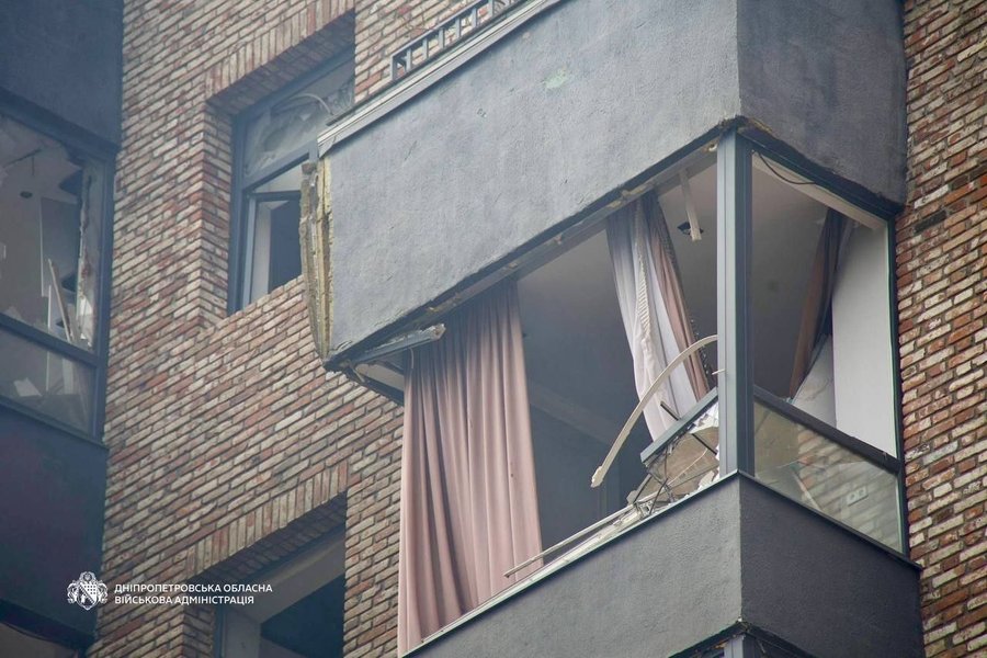 Наслідки обстрілу Дніпра