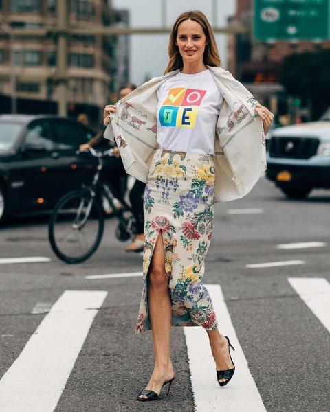 тренды, мода, принты, цветы, горошек, вертикальная полоска, весна 2021