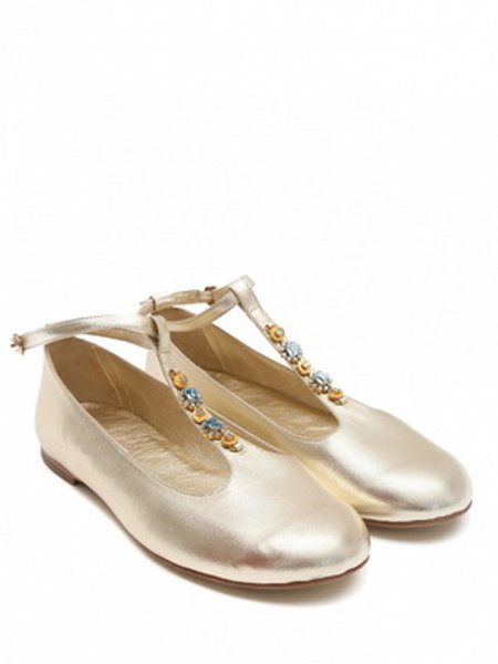 золотисті балетки