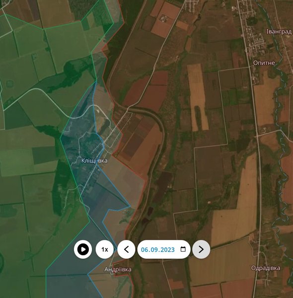 Ситуация возле Клещеевки по состоянию на 6 сентября 2023 года