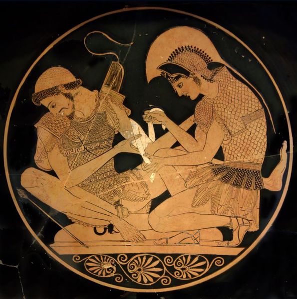 Ахилл, Патрокл, Троянская война, ваза, троянская война