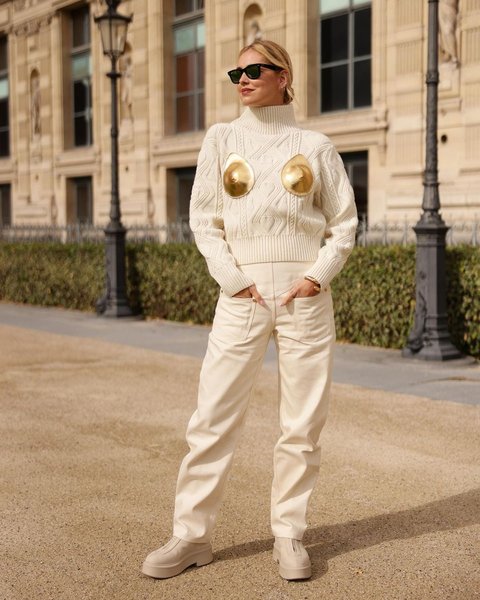 образы для инстаграма, тренды инстаграма, Total white, образ в белом