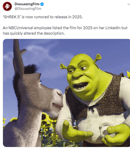 шрек, выток информации, пятая часть