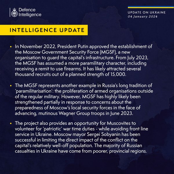 Отчет британской разведки, Великобритания