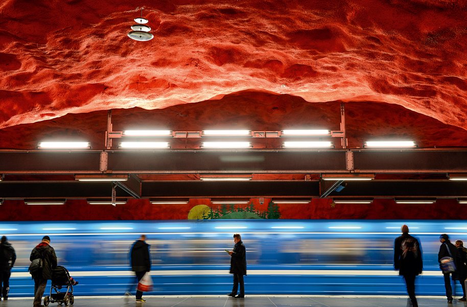 Метро в Стокгольме, современная архитектура, аритектура метро