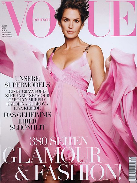 Синди Кроуфорд, модель, обложка журнала