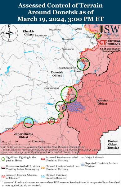 Карта боїв у Донецькій області