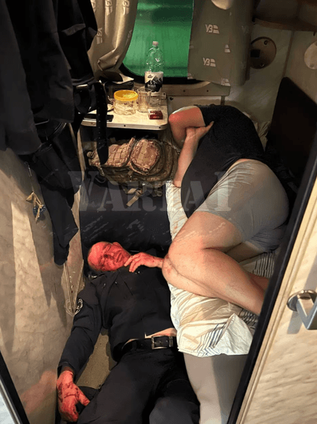 Драка, поезд, работники охраны