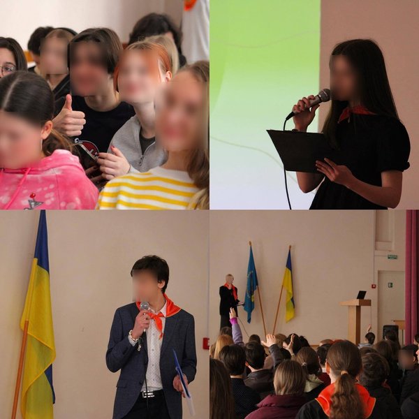 Школьники в галстуках