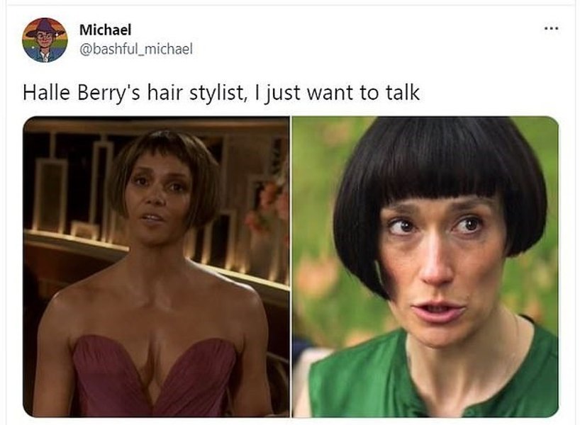 мем, Холли Берри, прическа