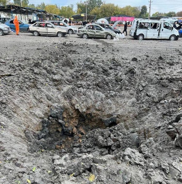 Наслідки обстрілу Запоріжжя