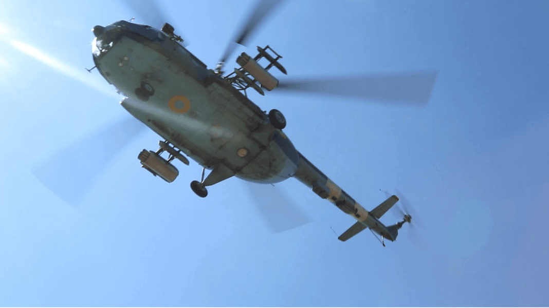 учения, вертолет, Донбасс, объединенные силы, Ми-8, авианаводчик