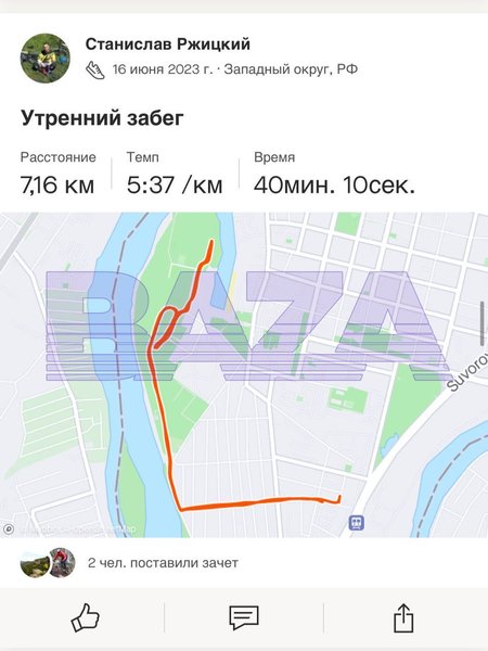 Маршруты забегов Станислава Ржицкого