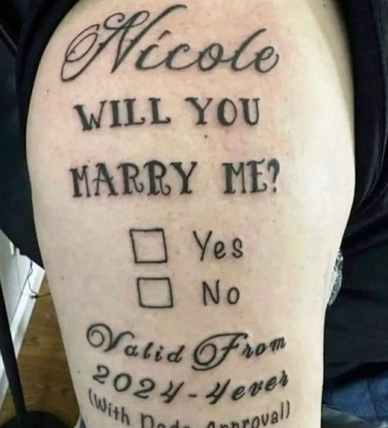 Тату зі смислом, татуювання з написами, курйози, освідчення у коханні, стосунки, приколи, фото, смішні історії з життя