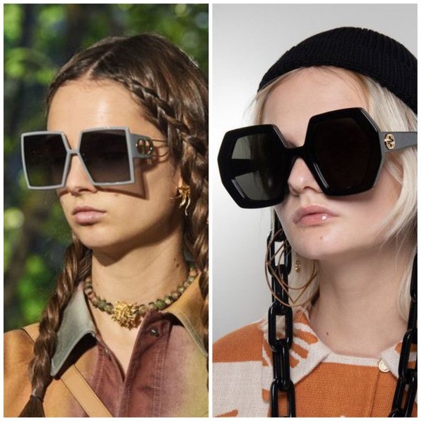 квадратные очки, женские очки, оверсайз, фото, лето 2020