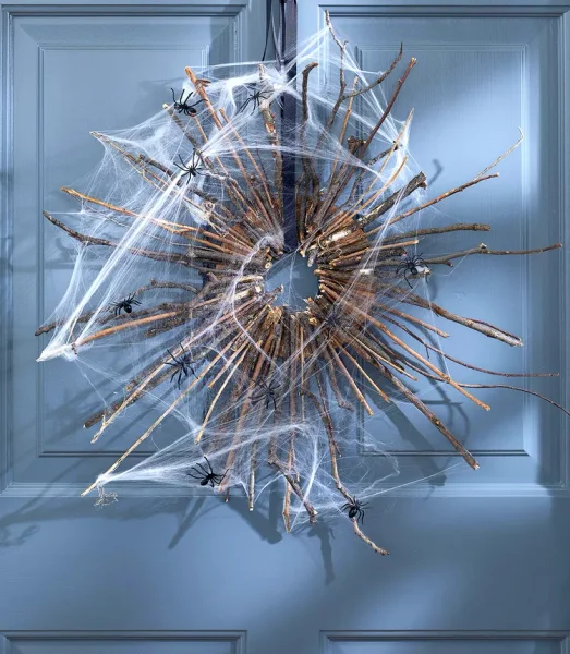 как украсить дверь на хэллоуин