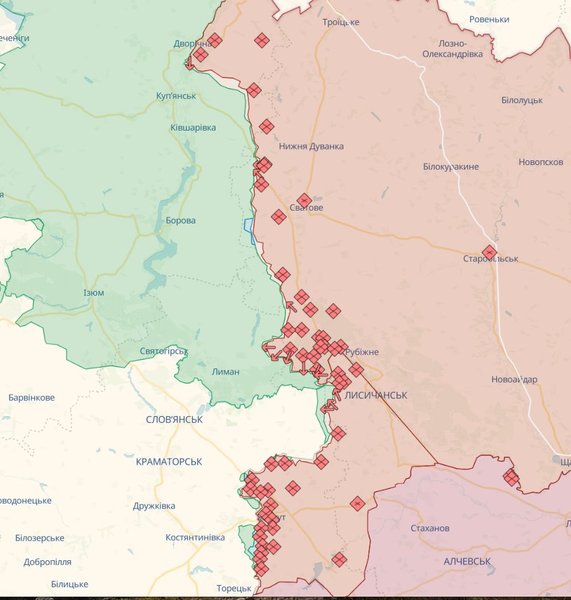 Контрнаступление ВСУ, карта боевых действий,