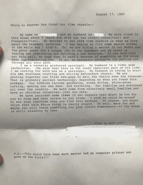 капсула часу будинок