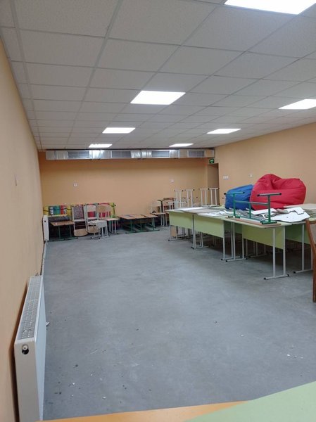 Восстановление школьного укрытия после аварии!