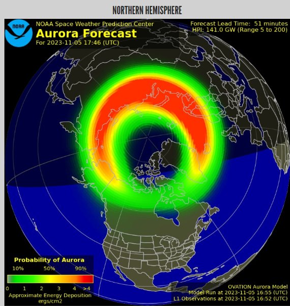 Північне сяйво, Полярне сяйво, Україна