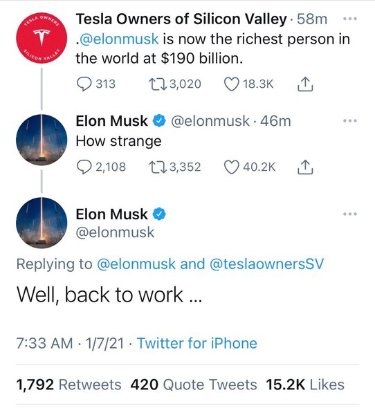 ответ Маска в твиттере