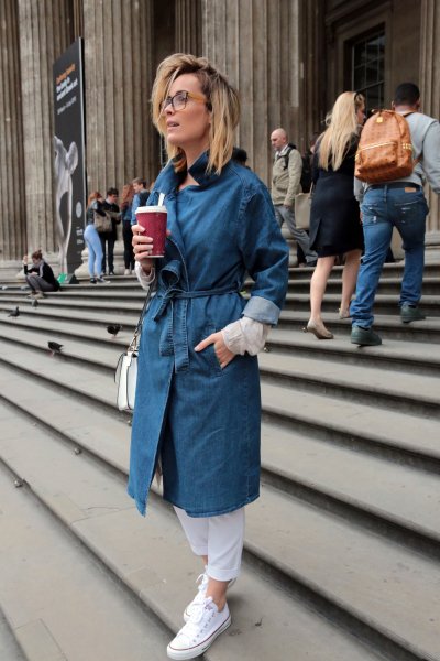 Джинсовый плащ Джинсовый плащ 2022 фото