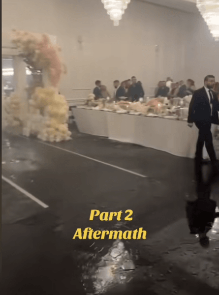 Во время роскошной свадьбы вспыхнул пожар, который не заметили ни гости, ни молодожены