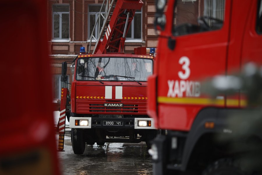 пожарные, пожар, харьков