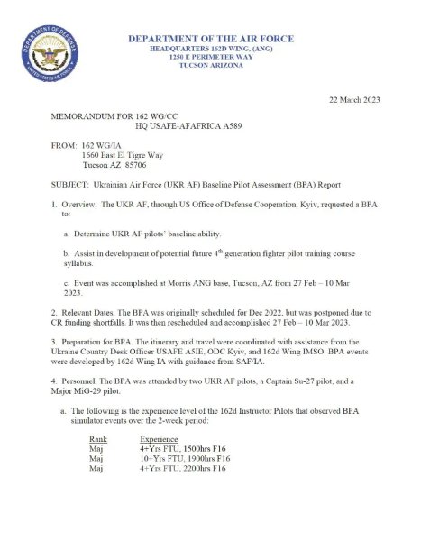 F-16, тестирование, ВВС США, Украина