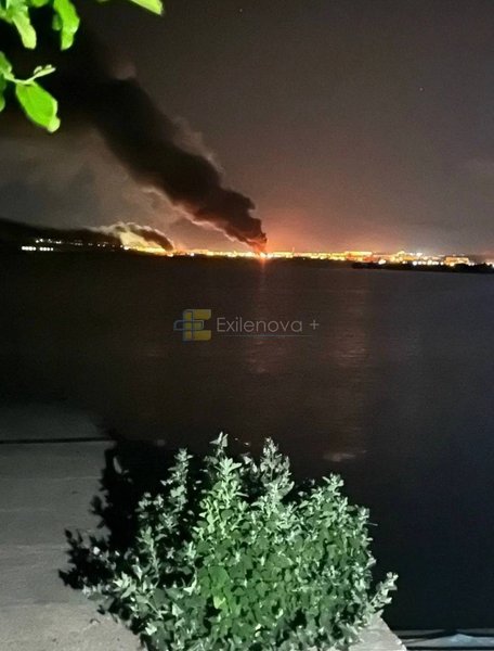 пожар в морском порту в Керчи 21 июня