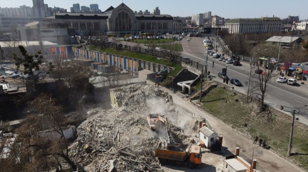 снос дома уткина, дом уткина, петлюры, вокзал, киев