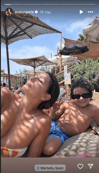 Єва Лонгорія із сином Сантьяго