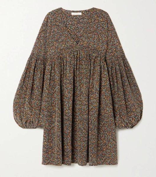 платье с принтом, модные тренды, тренды 2022, модные платья