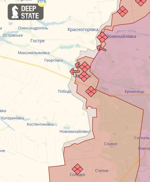 Марʼїнка Ситуація поблизу Марʼїнки