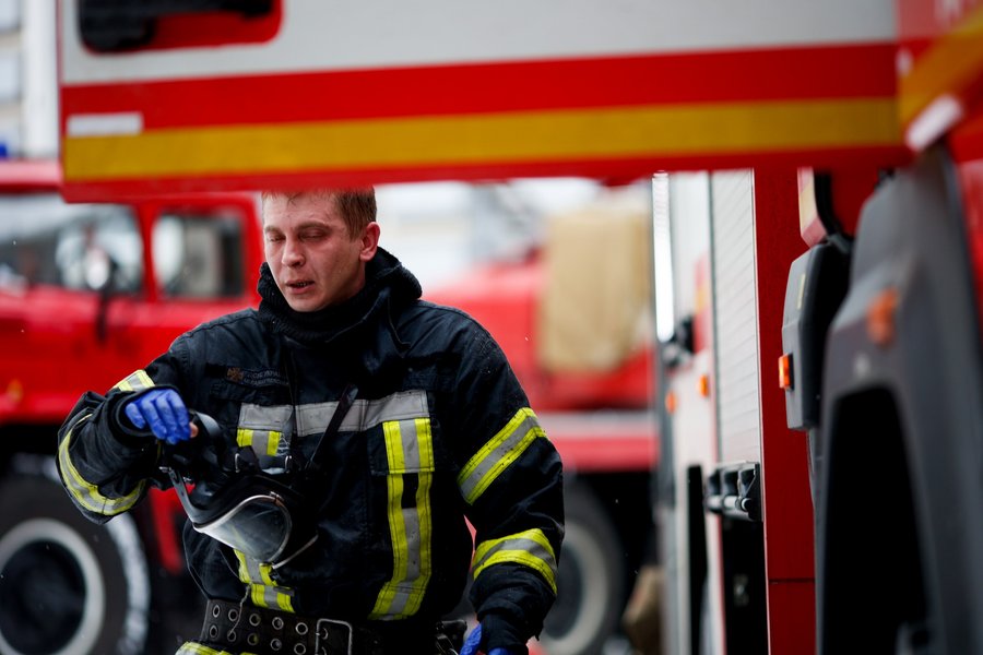 пожарные, пожар, харьков