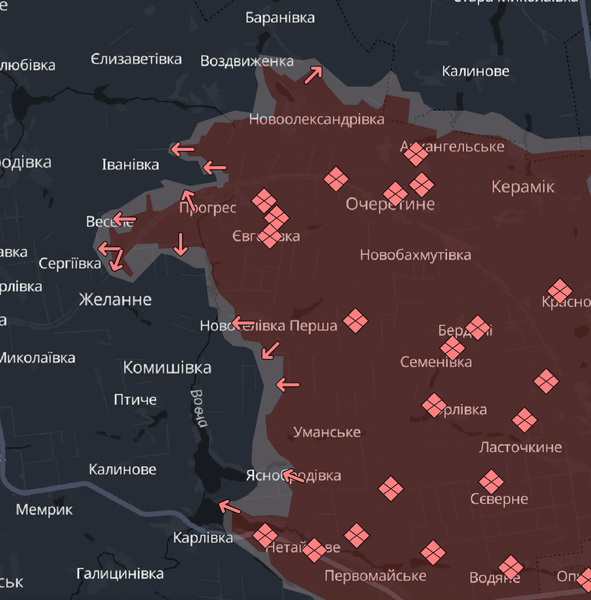 Карта боевых действий