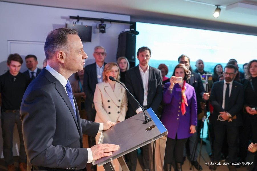 Анджей Дуда в Українському домі в Давосі