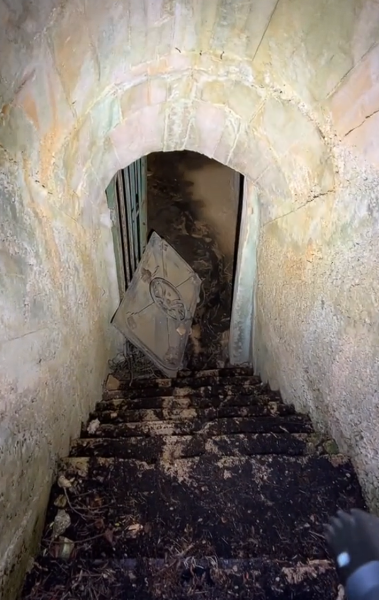 Тунель у лісі Тунель у лісі, сходи в лісі, лабіринт із тунелів, таємний спуск під землю, потаємний тунель, спуск під землю, старий бункер, незвичайна знахідка