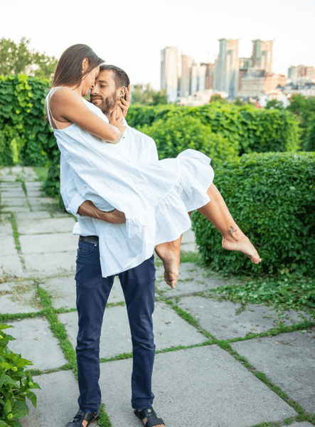 Ілона Гвоздьова з чоловіком