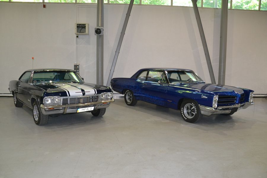 Chevrolet Impala і Pontiac Catalina, виставка ретро авто, old car land, ретро авто
