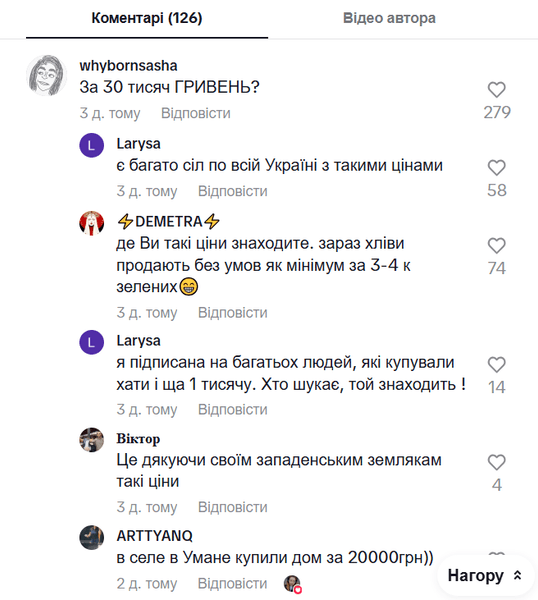 Коментарі від глядачів Анни