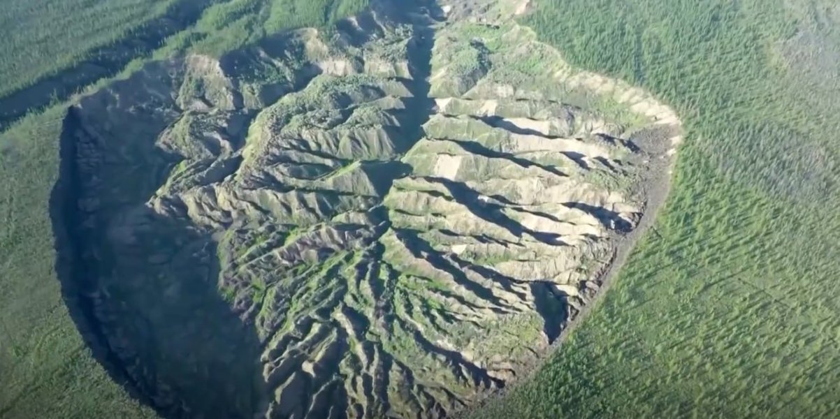 якутия, батагай, батагайка, зона вечной мерзлоты, кратер