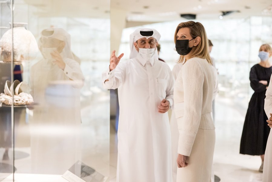 Елена Зеленская, костюм, Катар