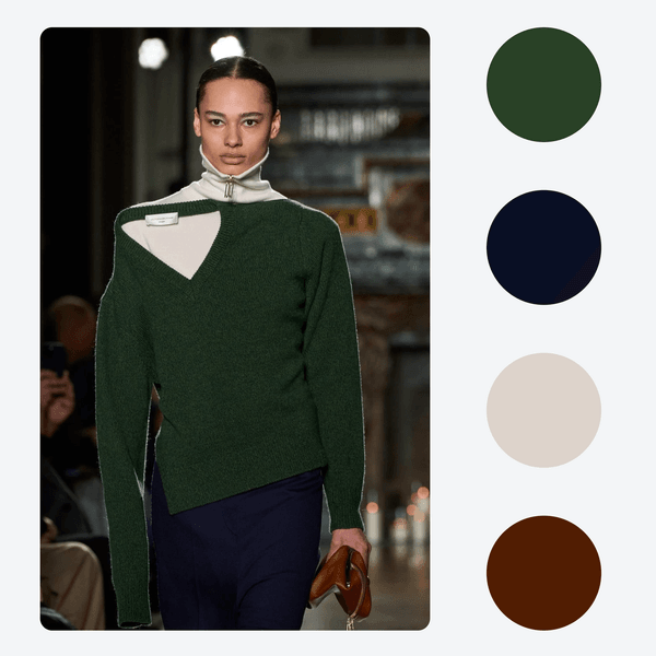 Насичений зелений і синій + меланж + коричневий + коричневий